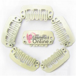 Clipsuri / Cleme Clip-On pentru extensii de 2,4 cm, 15 buc Cod: 2405 - Blonde